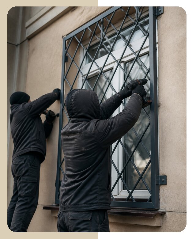 Установка антивандальных решеток на окна в Осинниках